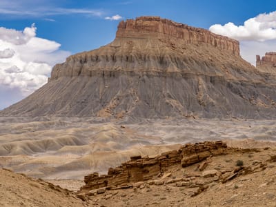 Factory Butte: West side of Factory Butte