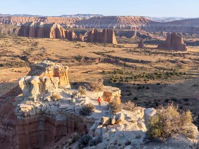 Cathedral Valley: Sunrise at the Upper Cathedral Valley Overlook
