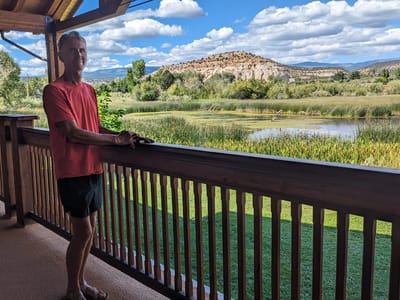 Grand Staircase-Escalante Area: Our balcony at Boulder Mountain Lodge