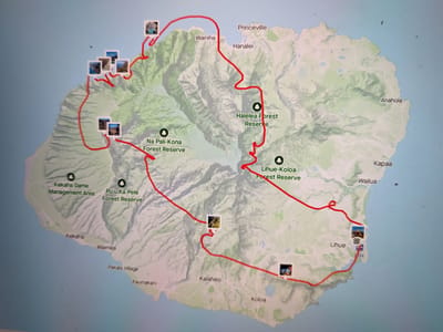 South Shore - Sheraton Kauai Resort: Our helicopter route
