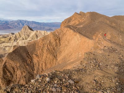 Death Valley National Park: Tiny me on the Zabriskie Ridge Trail