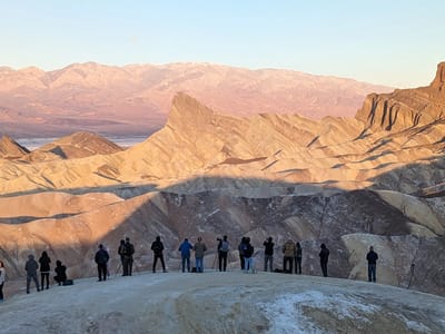 Death Valley National Park: Sunrise gang at Zabriskie Point