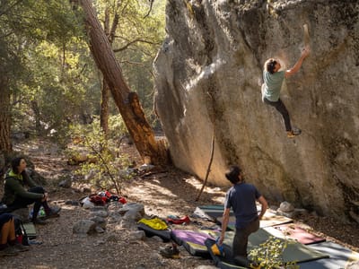 Yosemite Valley: The Thriller Boulder in Camp 4