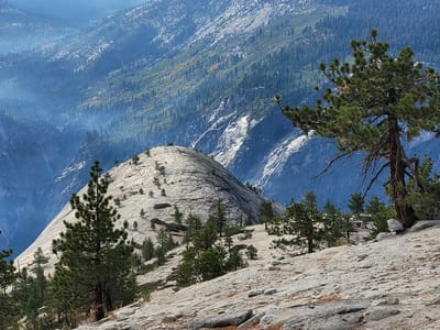 Yosemite Valley: Down to the North Dome Summit