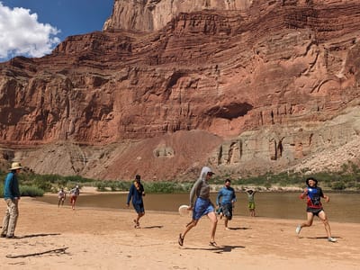 Day 3 - Buck Farm Canyon (Mile 41) to Nankoweap Canyon and Granaries (Mile 53): Ultimate Frisbee on the River