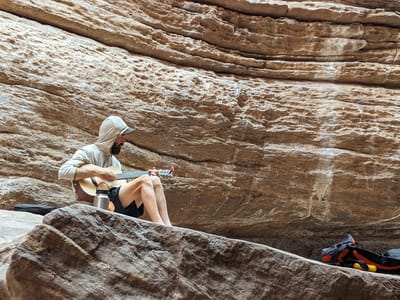 Day 8 and 9 - 119 Mile Rapid (119) to Thunder River Camp (Mile 134): Ivan, our musical guid