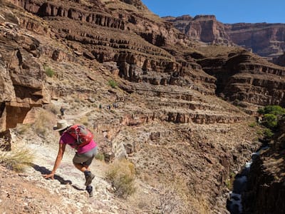 Day 8 and 9 - 119 Mile Rapid (119) to Thunder River Camp (Mile 134): Thunder River Hike