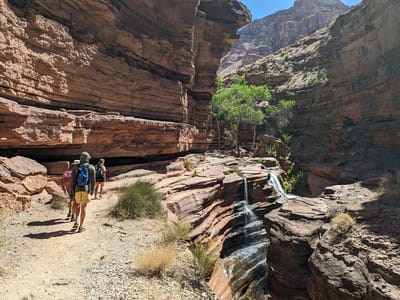 Day 10- Thunder River Camp (Mile 134) to Olo Canyon Camp (Mile 146): Heading up Deer Creek