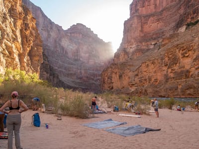 Day 12 - Tuckup Camp (Mile 165) to Camp near Mile 190: Morning stirrings in camp