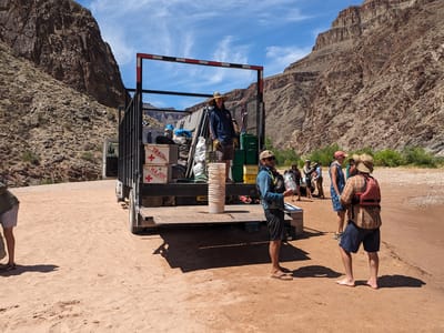 Day 14 (The Finale) - Mile 216 Camp to Diamond Creek: Loading the truck