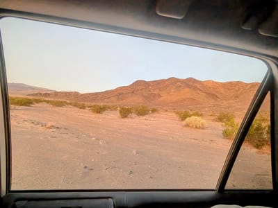 Death Valley National Park: Morning view from my bed