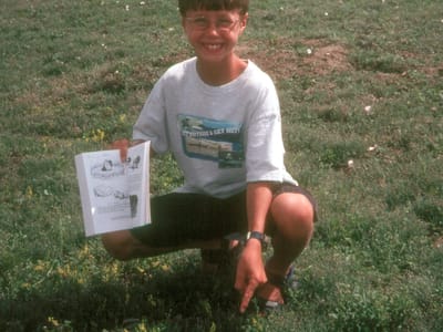 Theodore Roosevelt National Park (South Unit): Tom with Bison Scat