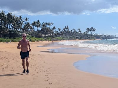 Wailea: Herb humoring me on a run