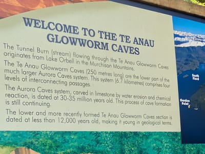 Te Anau (the second time): Welcome to Te Anau Glowworm Caves