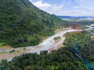 Fox Glacier: Braided River from Fox Glacier