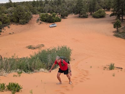 Coral Pink Sand Dunes: Conquering the dunes on foot