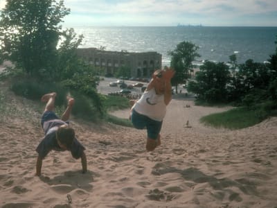 Indiana Dunes National Lakeshore: Kid's dune jumping