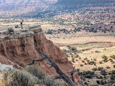 Cathedral Valley: Outcrop overlooking the Upper Cathedral Valley.
