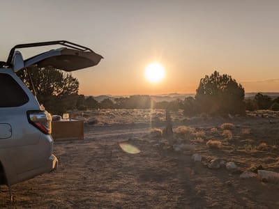 Cathedral Valley: Sunset at Cathedral Valley Campground