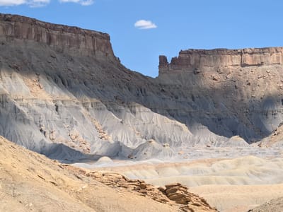 Mars Desert Research Station, Factory Butte, and Moonscape Overlook: North Caineville Mesa