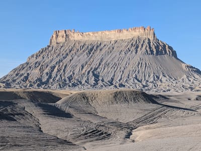 Mars Desert Research Station, Factory Butte, and Moonscape Overlook: Factory Butte and it's ripples