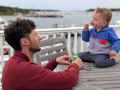 Edgartown: Bubbles on the deck