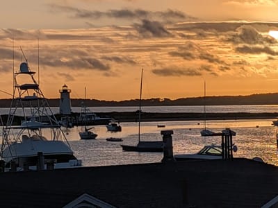 Edgartown: Sunset from our deck