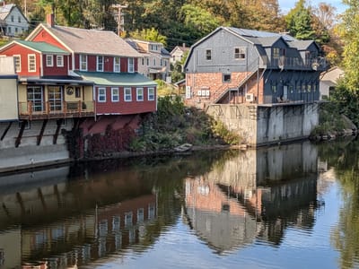 Vermont (and the Berkshires): Historic district from the Bridge of Flowers