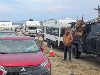 Our Burning Man Experience: The next morning after sleeping in vehicles