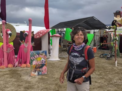 Our Burning Man Experience: Flamingo Phallus Ring Toss