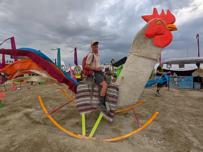 Our Burning Man Experience: Ride 'em Chicken Boy