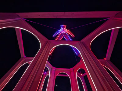 Our Burning Man Experience: \"The Man in his PJs