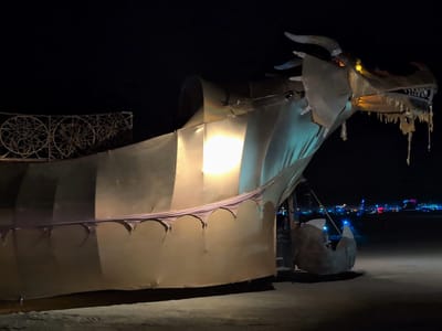 Our Burning Man Experience: Mutant dragon passing through