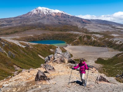 Tongariro National Park: Steep climb up to the Upper Tama Lake