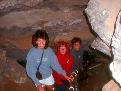 Mammoth Cave: Mom and Young in Cave