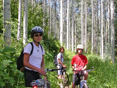 Vail: Lolo and boys on Vail singletrack