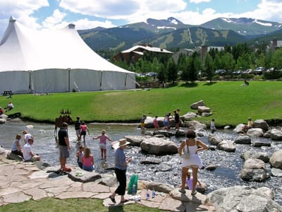 Breckenridge: Lolo and Tommy in the Blue River