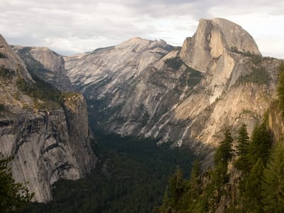Yosemite Valley: Half Dome and Royal Arches from Four Mile Trail