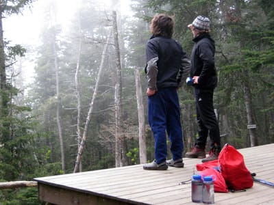 Garfield Ridge Campsite: Waking up and gazing out into a cloud