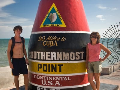 Key West: Lolo and Tommy at Southernmost Point Buoy