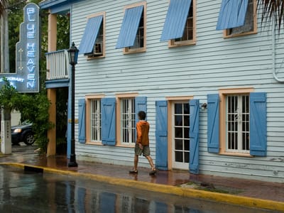 Key West: Andrew approaching Blue Heaven Restaurant