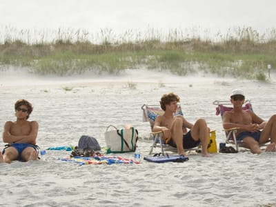 Anastasia State Park: Herb and Boys on relaxing on beach - LEG