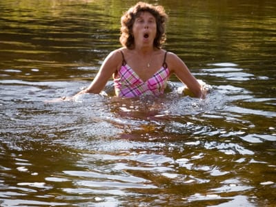 Mont-Tremblant: Lolo creating \"Swim Activity\" - AJG