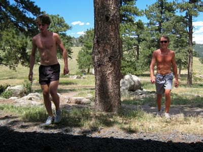 Peak to Peak Highway: Herb and Tom after running Canyon Loop Trail