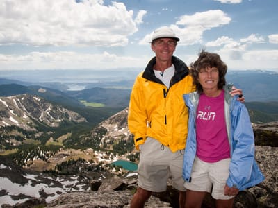 Rocky Mountain National Park: Herb and Lolo at summit of Mt. Ida