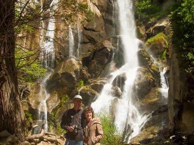 Sequoia and Kings Canyon National Parks: Mon and Dad by Waterfall - TJG