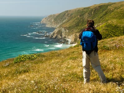 Sebastopol and Side Trips through Sonoma and Marin County: Dad Photographing Point Reyes Seashore - TJG