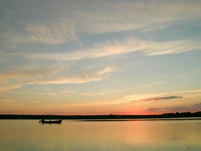 Oak Bluffs: Sunset over Sengekontacket Pond