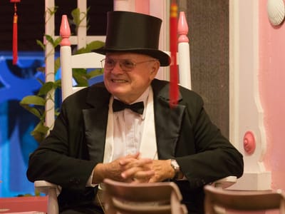 Oak Bluffs: Man in Tux on Illumination Night