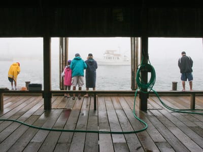 Edgartown: Fishing on Memorial Wharf